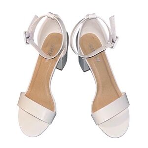 ⚡️ 3 for $20 ⚡️ SHEIN Women’s Size 8 White Ankle Strap Heeled Sandals